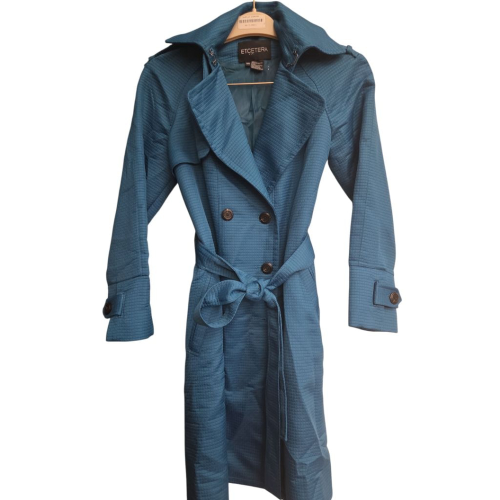 Etcetera Blue Trench Coat